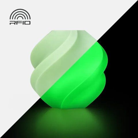 Пластик для 3D друку Bambu Lab PLA Glow Green (A12-G0-1.75-1000-SPL) (на котушці) A12-G0-1.75-1000-SPL фото